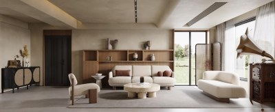 侘寂客餐厅3D模型下载